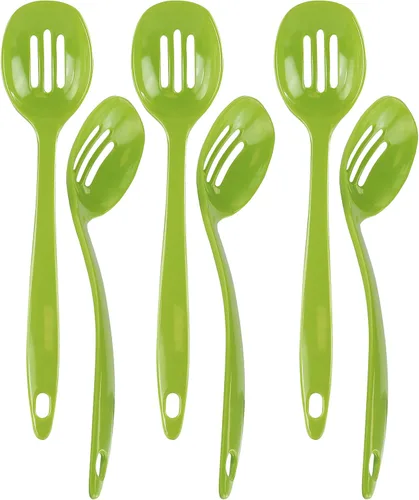 Miniatura 9 de Reston Lloyd Cuchara ranurada de melamina utensilio de cocina de alta calidad con mango ergonómico resistente al calor, plástico duradero sin BPA