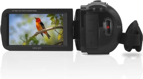 Miniatura 6 de Minolta Videocámara: video Full HD de 1080p, fotos de 24MP, zoom óptico de 10x, zoom digital de 36x, estabilización óptica, pantalla táctil de 3