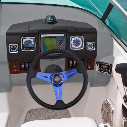 Miniatura 7 de RASTP Volante de 13.8 pulgadas para barco con adaptador de eje de 3/4" para la mayoría de los barcos marinos, embarcaciones, yates, pontones