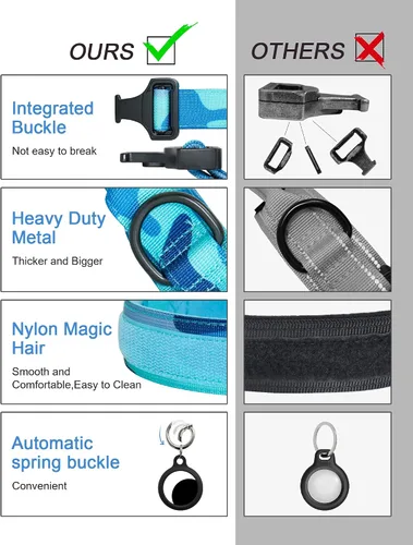 Miniatura 4 de Hotsky collar táctico para perros medianos y grandes, ajustable, de nailon, para entrenamiento militar, con asa y hebilla de metal resistente