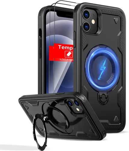 Miniatura 66 de Funda magnética para Google Pixel 9A compatible con cargador inalámbrico MagSafe, para Pixel 9A, funda de teléfono integrada de 360 °, con 2