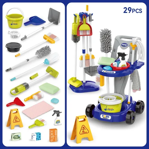 Miniatura 2 de Juego de limpieza para niños pequeños, juego de juguetes de limpieza para niños, nuevo juego de limpieza desmontable de 29 piezas para niños