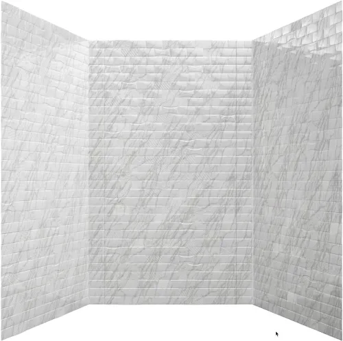 Miniatura 13 de From Plain To Beautiful In Hours Versa Tile - Paneles de pared para bañera y ducha Surround - Blanco brillante Blanco satinado