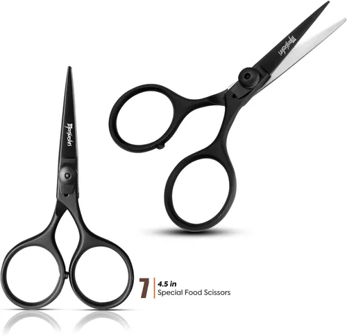 Miniatura 5 de Manjushri Pinzas para chef profesional, tijeras, alicates para hueso, juego de hornear (negro)