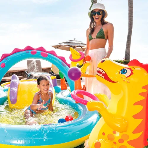 Miniatura 2 de Nueva tienda Intex Dinoland centro de juegos hinchable niños Piscina por amor Groenlandia
