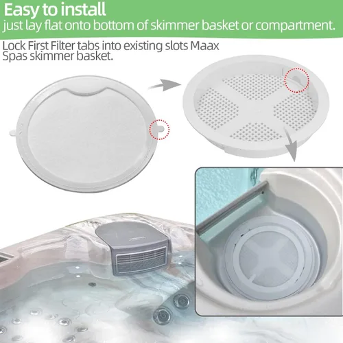 Miniatura 3 de Alocs Primer filtro de repuesto para bañeras de hidromasaje MAAX & Whirlpool Coleman Spas (paquete de 2)