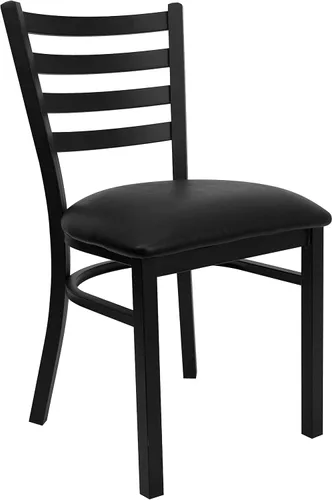 Miniatura 14 de Flash Furniture Hercules Series - Sillas comerciales de restaurante con respaldo de escalera, sillas de comedor modernas y ligeras de metal