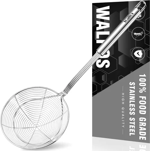 Miniatura 11 de Walfos Cuchara espumadera, colador de malla fina de acero inoxidable 304, filtro de aceite para espuma, colador de malla ultrafina perfecto
