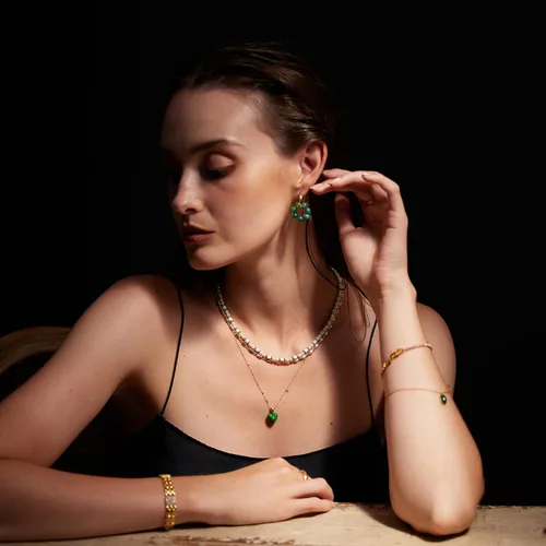Miniatura 3 de C.Paravano Aretes de aro para mujer Aretes de aro Aretes colgantes para mujer