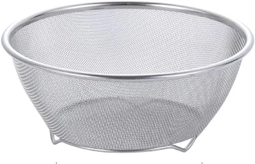 Colador de tamiz de lavado de arroz de acero inoxidable de 7 pulgadas de malla de cocina de malla de malla de cesta escurridor de cesta de lavado de