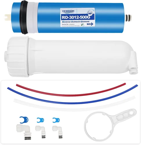 Miniatura 28 de Paquete de 2 elementos universales de membrana RO de ósmosis inversa de 600 GPD, filtro de agua de repuesto de 3.0 x 12 pulgadas, para sistema