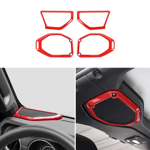 Miniatura 10 de RAZPOY Para JL 4 piezas una cubierta de altavoz de pilar para altavoz de techo, ajuste de audio compatible con Jeep Wrangler JL JLU y Gladiator JT