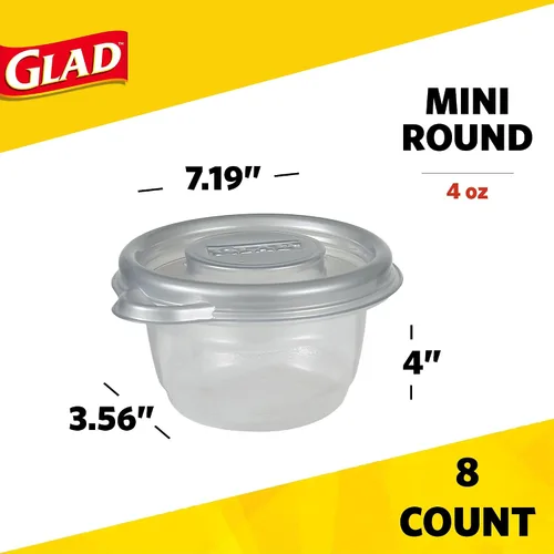 Miniatura 2 de Recipientes de almacenamiento de alimentos GladWare Home Tall Entrée, cuadrados grandes con capacidad para 42 onzas, juego de 3 unidades, con sello