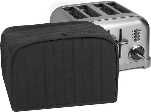 Miniatura 11 de Funda RITZ Premium Universal para tostadora de dos rebanadas, 11.25" x 5.75" x 7", de poliéster y algodón acolchado, protector contra huellas Negro