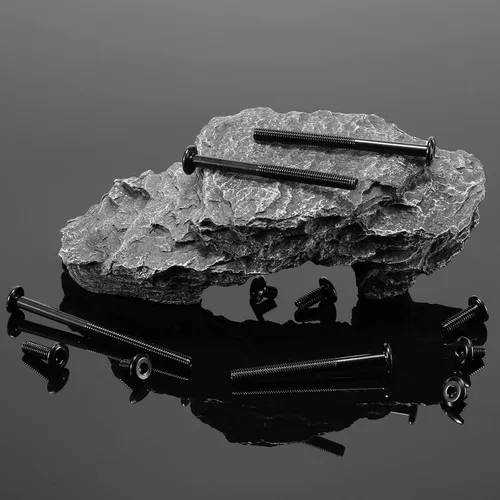 Miniatura 7 de M6 x 60mm 10 piezas de tornillos de cabeza plana con casquillo hexagonal, acero inoxidable 304 18-8, rosca completa, óxido negro de SG TZH
