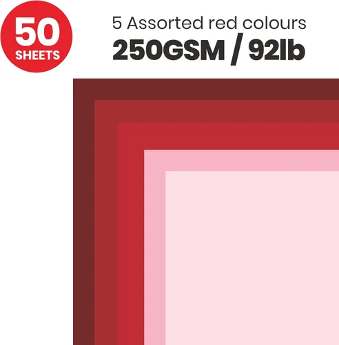 Miniatura 3 de Papel grueso de cartulina de color rojo, 50 hojas, 8.5 x 11 pulgadas, peso pesado, 92 libras, cartulina para manualidades y fabricación de tarjetas