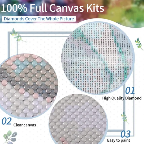 Miniatura 5 de Containlol Juego de 6 piezas de arte de diamantes para niños, lindos animales, arte de diamantes para adultos principiantes, 5D, kit de pintura