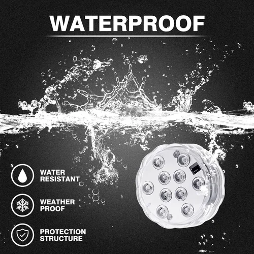 Miniatura 6 de Luces LED de 39.4 pies para piscinas sobre el suelo, iluminación de borde impermeable para piscinas de 12 pies, 2 paquetes de luces sumergibles