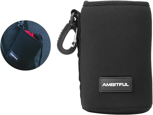 AMBITFUL Bolsa Lensball, Estuche para lentes, Bolsa para lentes de cámara DSLR, negro, neopreno, 5.9x3.93in LP-15
