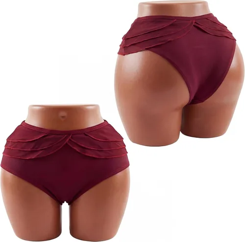 Briwooody maniquí brasileño curvo de cadera BBL de cuerpo medio afroamericano femenino para exhibición de ropa interior de panty (marrón oscuro)