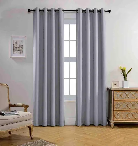 Miniatura 18 de Miuco paneles de cortina de oscurecimiento con arandelas, cortinas opacas con textura para salón, juego de 2