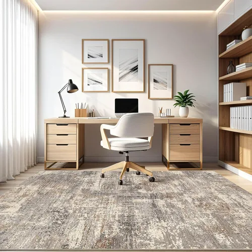 Miniatura 99 de Alfombra de pasillo lavable para cocina: 3 x 10 pies, antideslizante, abstracto, suave, moderno, resistente a las manchas, para interiores, piso