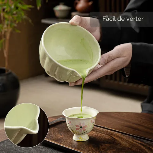 Miniatura 5 de Set de Batidor Matcha, Set de Matcha Incluye Tazón de Matcha de Cerámica, Batidor de Bambú, Cuchara, Soporte Chasen, Tamiz, Kit de Matcha Perfecto 1