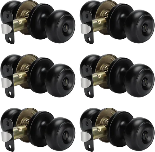Miniatura 85 de Goldenwarm - Perillas interiores de puerta de bronce aceitado, perillas para puerta de dormitorio, pomo de puerta de bronce con privacidad, perilla