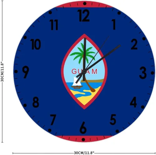 Miniatura 726 de Cheyan Reloj de pared con bandera de Canadá de 12 pulgadas, silencioso, sin tictac, de PVC, funciona con pilas, reloj redondo decorativo, regalo