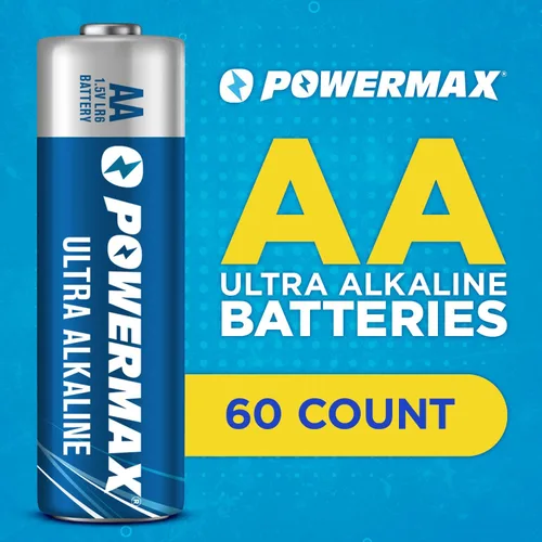 Miniatura 3 de Powermax 100 pilas AA, batería alcalina de larga duración, vida útil de 10 años, embalaje resellable