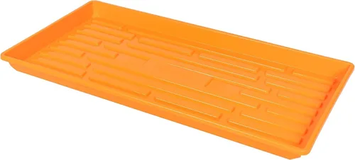 Miniatura 17 de SUNPACK Bandeja de inicio de semillas de plástico resistente de 10 x 20 pulgadas, color negro, 2.5 pulgadas, sin agujeros de drenaje, ideal