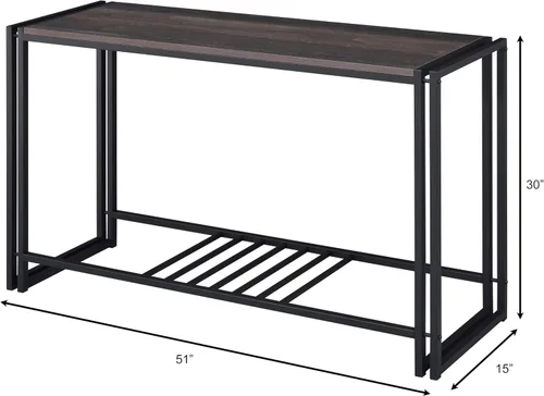 Miniatura 3 de Proman Products Santa Fe Sofá/Consola Mesa, Marrón Oscuro