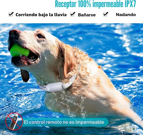 Miniatura 3 de Bousnic Collar de choque para perros 2 perros, (8-120 libras), collar eléctrico impermeable recargable con control remoto para perros pequeños, Gris