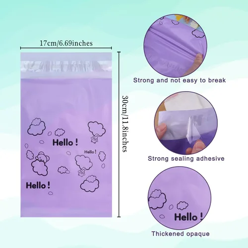 Miniatura 4 de Lindas bolsas de eliminación de almohadillas sanitarias moradas, paquete de 200, 7 x 12 pulgadas, opacas, bolsas de eliminación de higiene femenina