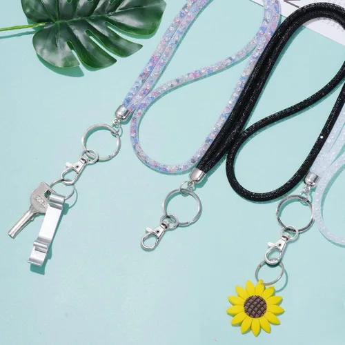 Miniatura 6 de cnomg 50 piezas de cierres giratorios para lanyard con mosquetón, cnomg cierre giratorio de lanyard de metal con broche en forma de pinza de Plateado