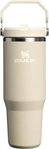 Miniatura 36 de Stanley IceFlow - Vaso con pajilla abatible con asa, de 20 onzas, tapa giratoria y popote abatible, botella de agua resistente a fugas, acero