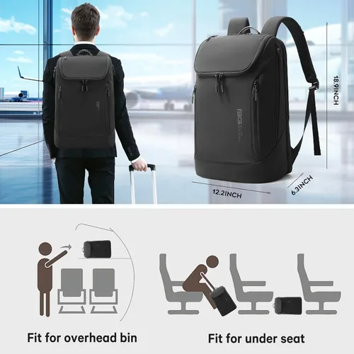 Miniatura 4 de Mochila de BANGE para desplazamiento que puede contener una laptop de 15.6 pulgadas, mochila de mano aprobada para vuelos para hombres y mujeres