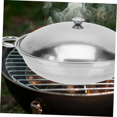 Miniatura 6 de Garneck Olla de acero inoxidable Olla de doble manija Olla caliente Olla seca Resistente al calor Fácil de llevar