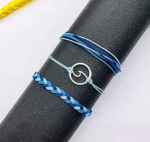 Miniatura 8 de Pulsera envolvente de cuero turquesa, pulseras de cuentas en capas para mujer, pulseras de plumas multicapa, pulsera bohemia occidental para mujer