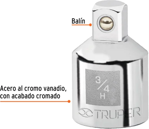 Miniatura 2 de Truper Adaptador 3/4" Hembra 1/2" Macho