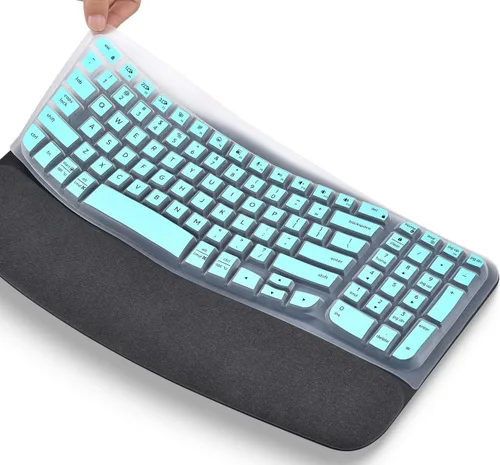 Miniatura 13 de Logitech Wave Keys MK670 Combo - Funda para teclado Logitech Wave Keys, funda protectora ergonómica inalámbrica para teclado, accesorios de piel