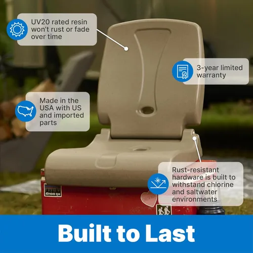 Miniatura 6 de Step2 Asiento Abatible Plegable, Silla Portátil Ligera para Exteriores para Piscina, Campamento, Playa, Barcos, Fiestas en el Estacionamiento, Silla