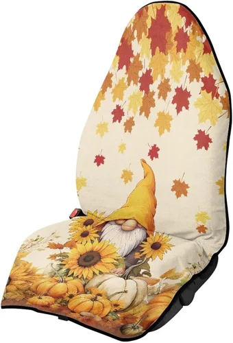 Rnyleeg Funda de toalla para asiento delantero de automóvil de Acción de Gracias para otoño, después del gimnasio, natación, yoga, fundas