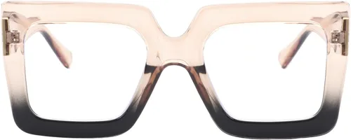 Miniatura 23 de Onrtry - Gafas de luz azul grandes y cuadradas para mujeres y hombres, con marco grueso, para computadora, sin receta, gafas de gran tamaño Marco