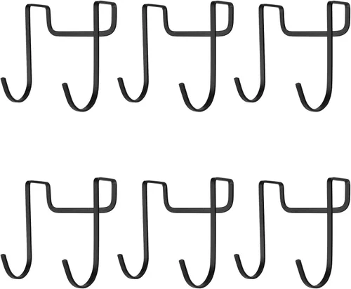 Miniatura 21 de Over Cabinet Door Hooks, 8Pcs Plastic Over Door Single Hooks Multi-Purpose Over The Cupboard Drawer Hooks Space-Saving Hanger Extender Clips Hooks
