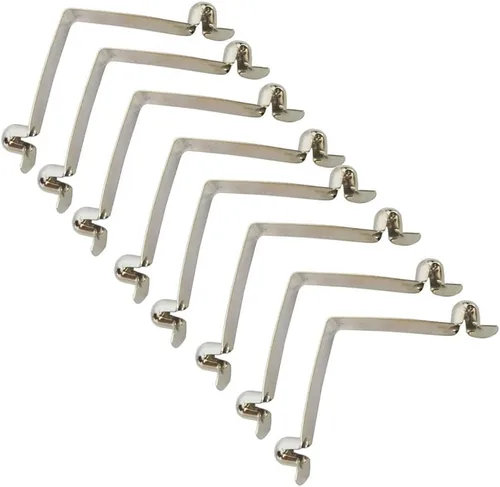 50 clips de doble botón de acero inoxidable de 0.197 in para entornos húmedos con requisitos elásticos para toldo, camping, caravana,