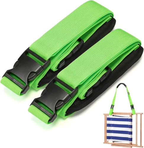Miniatura 14 de Sanwuta Correa de transporte ajustable para silla de playa, correas para silla de camping, plegables, para playa, mochilero, bicicletas plegables