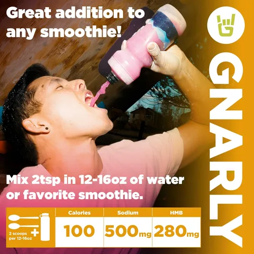 Miniatura 6 de Gnarly Nutrition Fuel2O Electrolítico en polvo, bebida naranja salada – Certificado NSF Sport – Solución de electrolitos, combustible, reposición