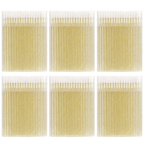 Miniatura 7 de Juego de 300 brochas desechables para labios (dorado)