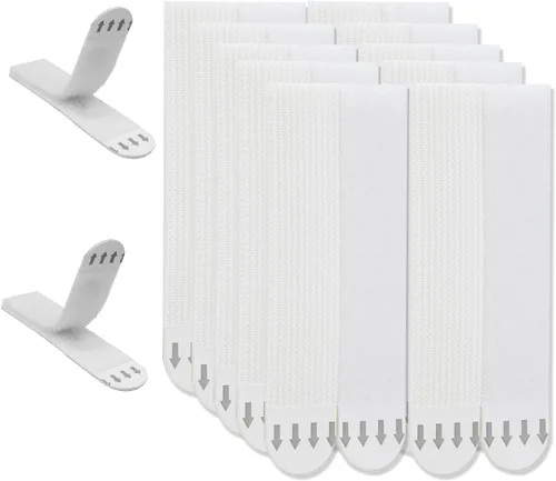 Tiras grandes para colgar cuadros resistentes, 32 pares (64 tiras) Adhesivas para paredes sin daños perchas para cuadros sin clavos Tiras adhesivas
